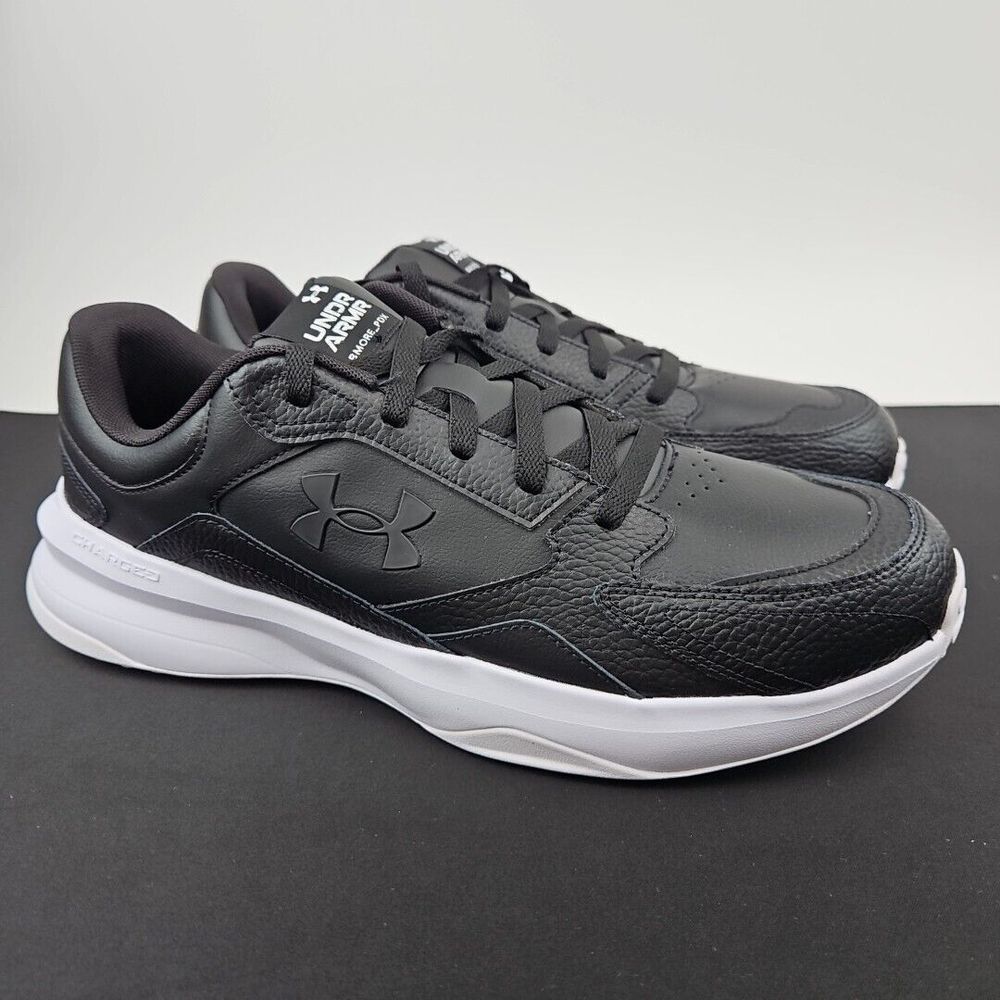 Under Armour Edge LTHR Black White 3028375-001 Men's Size 14 - Picture 1 of 7